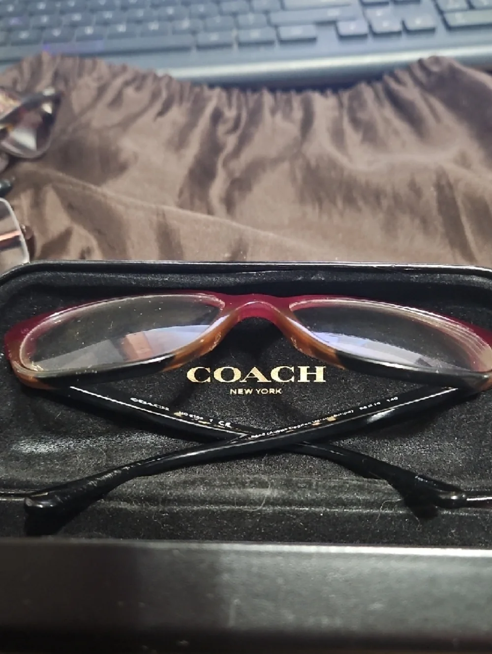 Coach Women's Burgundy Gradient Cat-Eye Glasses